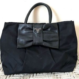❤️PRADA Tessuto Black Ribbon Small Tote Handbag “Authentic”❤️